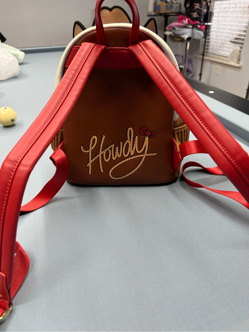 Hello Kitty Cowgirl Loungefly Backpack - White, Red, Brown